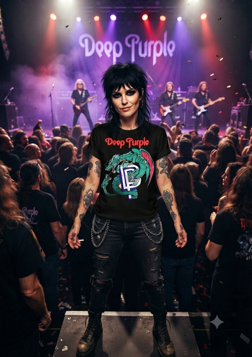 REMERA DEEP PURPLE DRAGONES (UNISEX) - Image 4