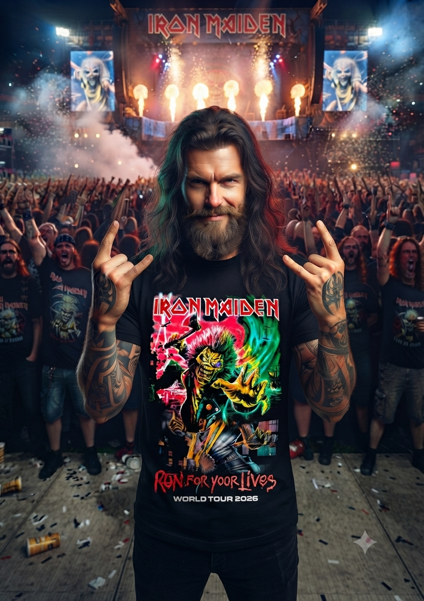 REMERA IRON MAIDEN RUN FOR YOUR LIVES (UNISEX) - Image 3