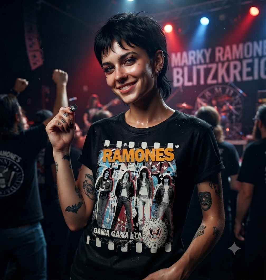 REMERA RAMONES GABBA GABBA HEY (UNISEX) - Imagen 4