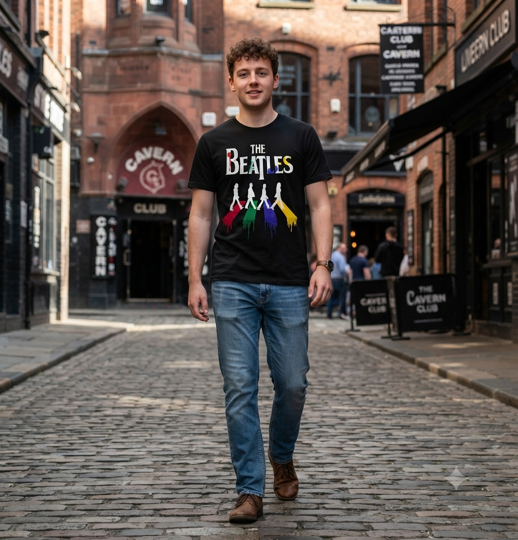 REMERA BEATLES ABBEY ROAD COLORES (UNISEX) - Imagen 3