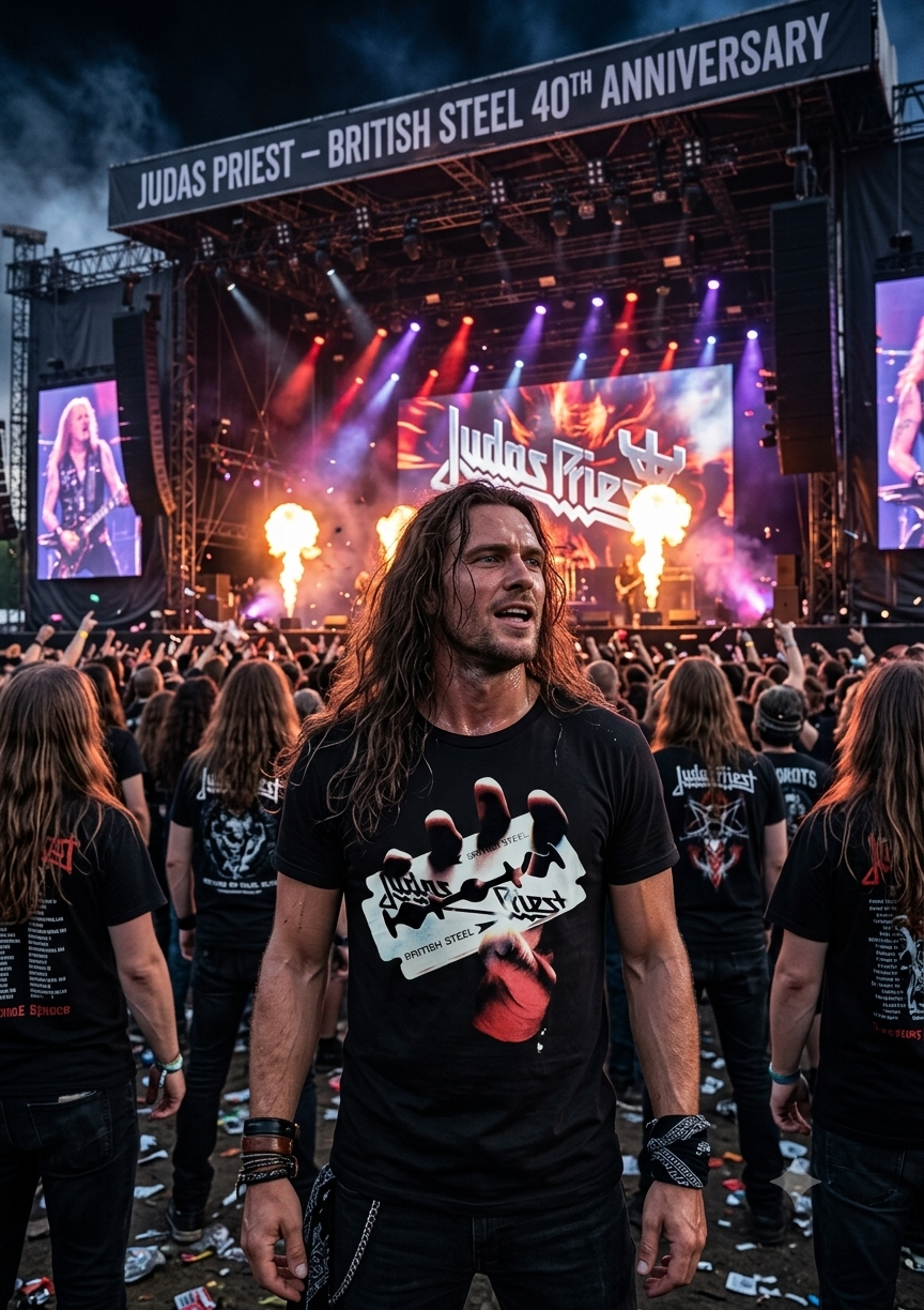 REMERA JUDAS PRIEST BRITISH STEEL (UNISEX) - Image 3