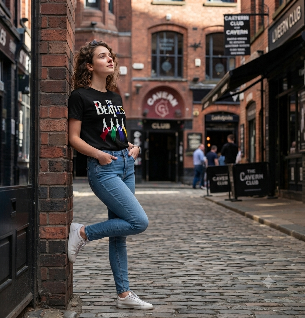 REMERA BEATLES ABBEY ROAD COLORES (UNISEX) - Imagen 4