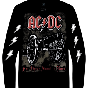 REMERA MANGA LARGA AC/DC FOR THOSE ABOUT TO ROCK (UNISEX)