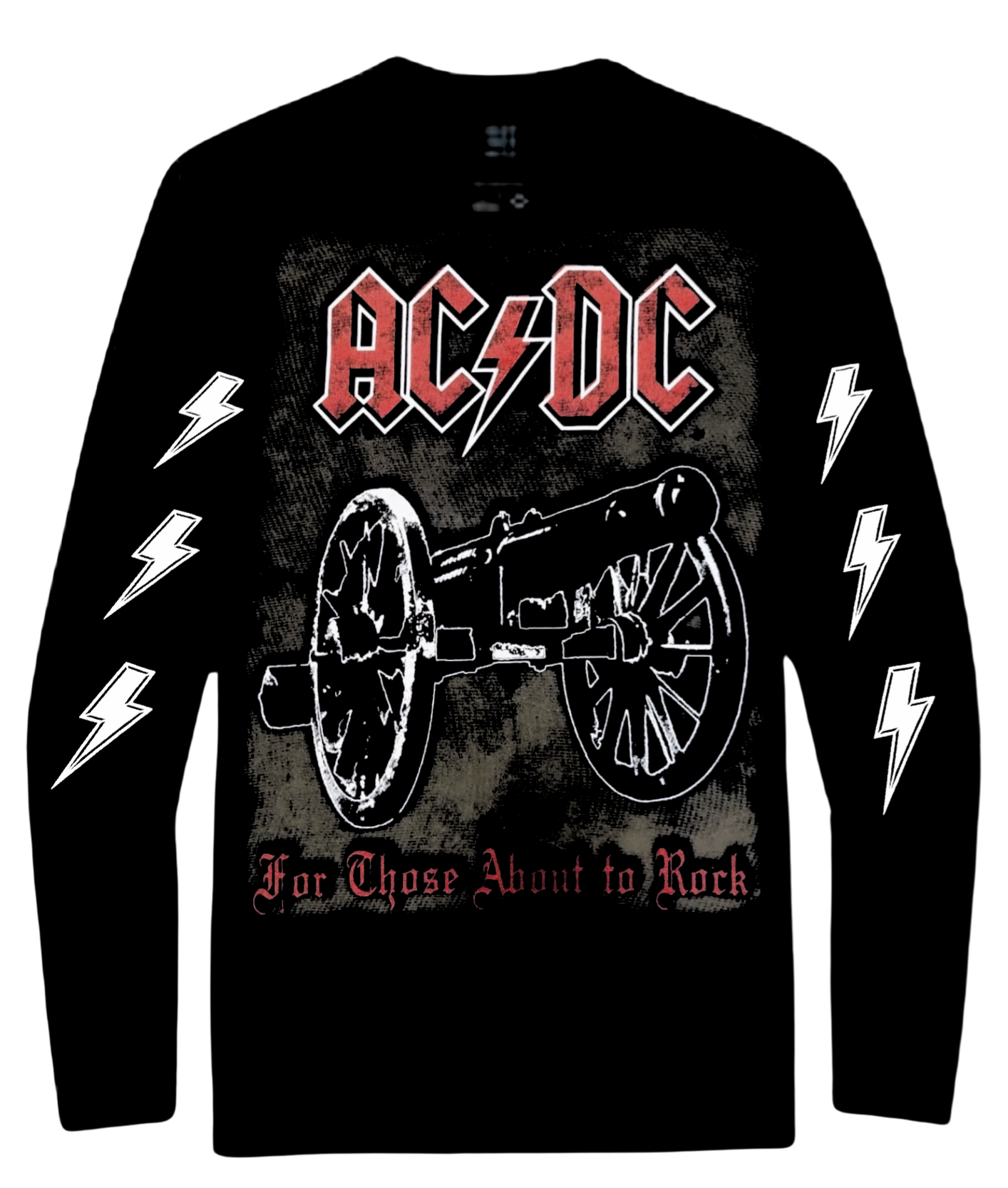REMERA MANGA LARGA AC/DC FOR THOSE ABOUT TO ROCK (UNISEX)
