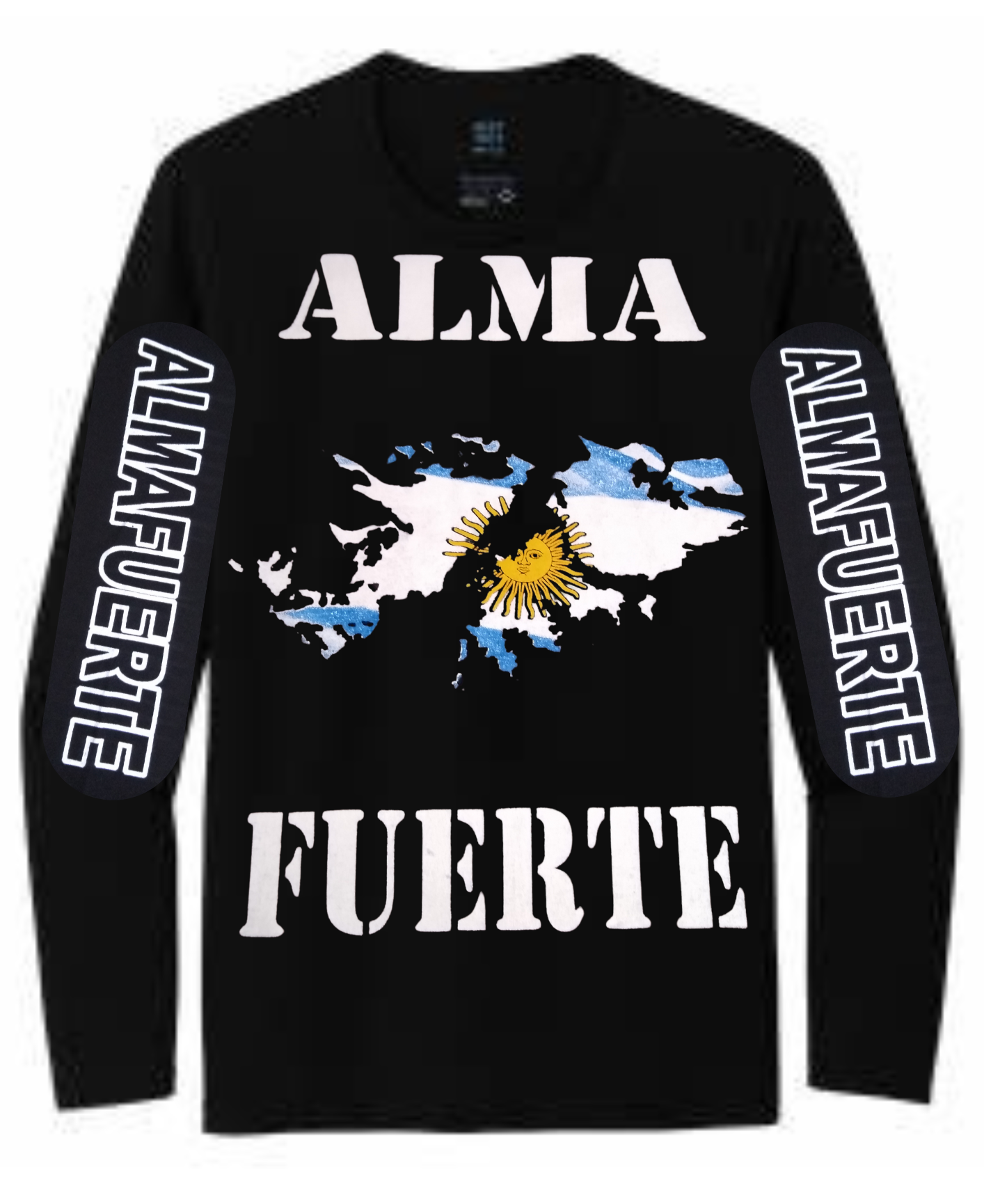 REMERA MANGA LARGA ALMAFUERTE MALVINAS (UNISEX)