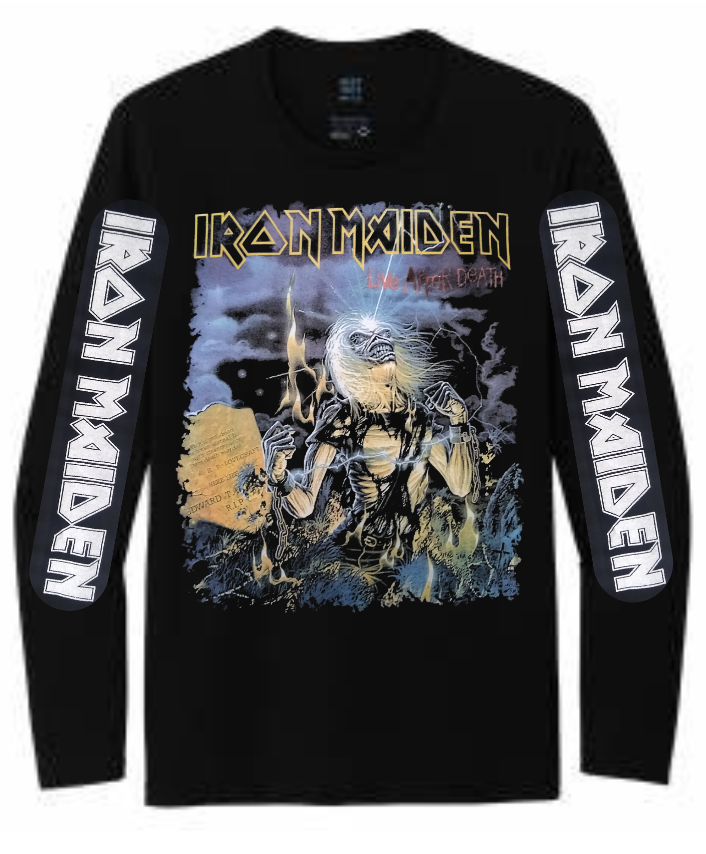 REMERA MANGA LARGA IRON MAIDEN LIVE AFTER DEATH (UNISEX)