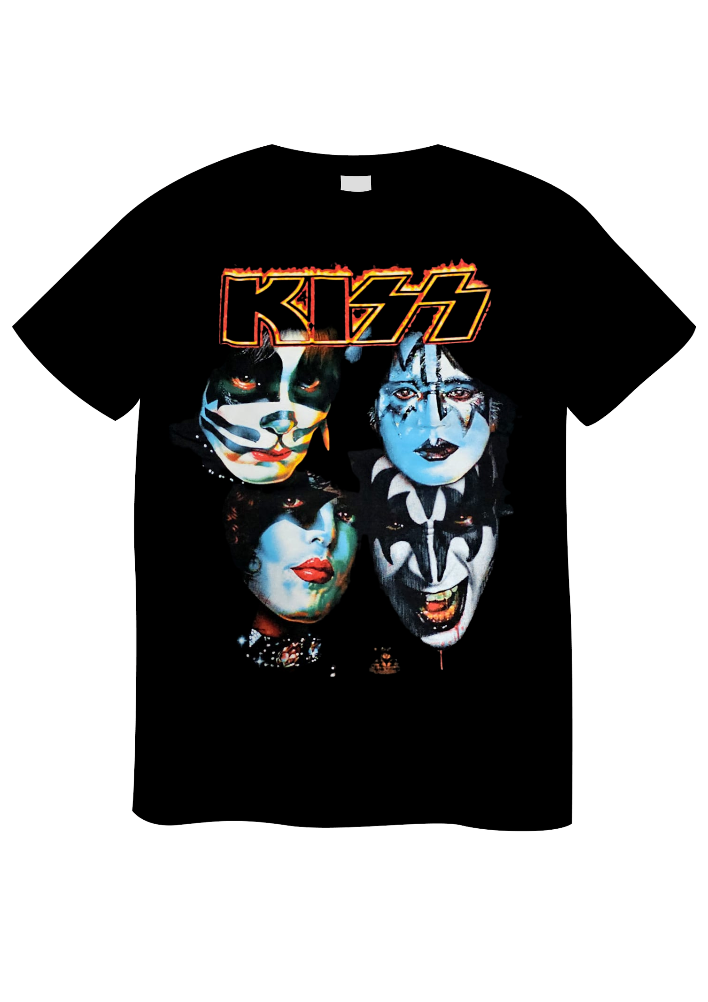 REMERA KISS ROSTROS PINTADOS (UNISEX)
