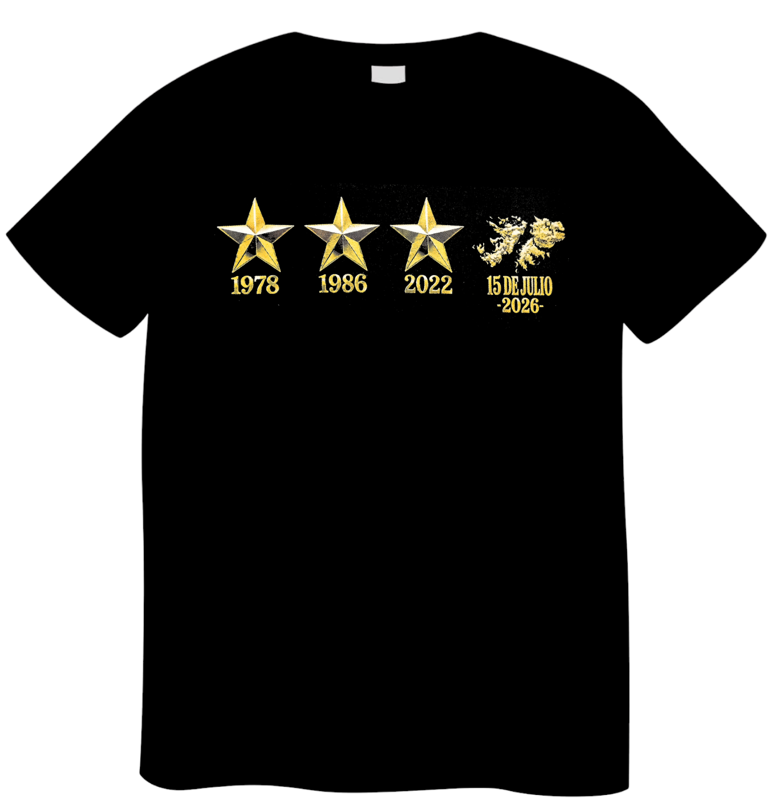 REMERA MALVINAS ARGENTINAS 4 ESTRELLAS (UNISEX)